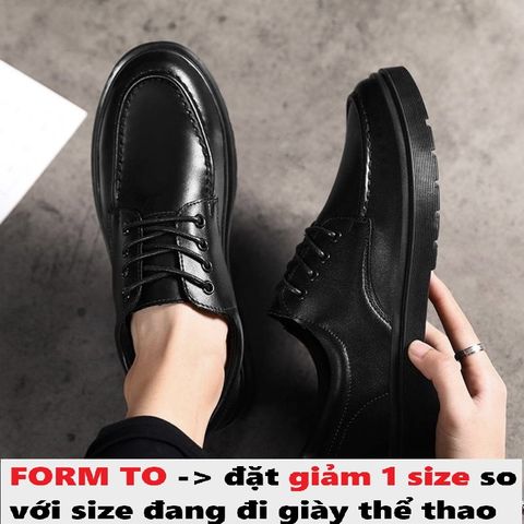 Giày Tây Nam CHUNKY DERBY Cổ Thấp - Đế 4.5cm Tăng Chiều Cao, Thời Trang Công Sở Dễ Phối Đồ, Chất Liệu Da Cao Cấp