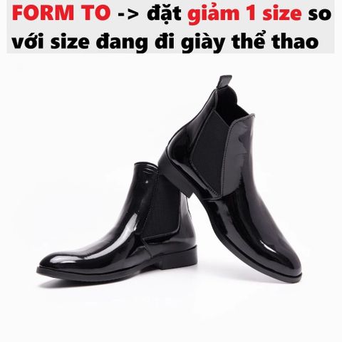 Giày Da Nam Chelsea Boost Classic - Đế Khâu Chắc Chắn, Thời Trang Dễ Phối Đồ, Đôi Giày Cao Cấp Chất Liệu Da Bóng