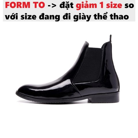 Giày Da Nam Chelsea Boost Classic - Đế Khâu Chắc Chắn, Thời Trang Dễ Phối Đồ, Đôi Giày Cao Cấp Chất Liệu Da Bóng