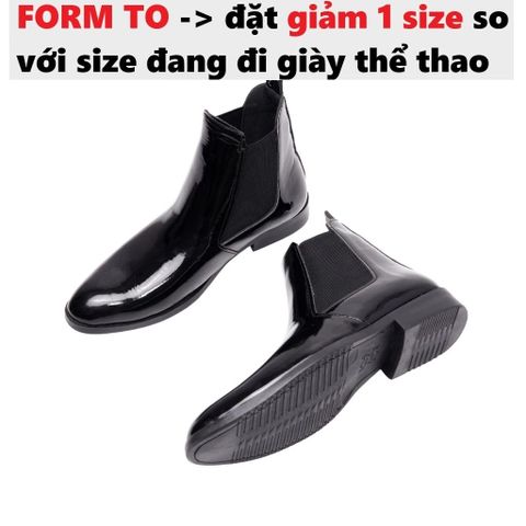 Giày Da Nam Chelsea Boost Classic - Đế Khâu Chắc Chắn, Thời Trang Dễ Phối Đồ, Đôi Giày Cao Cấp Chất Liệu Da Bóng