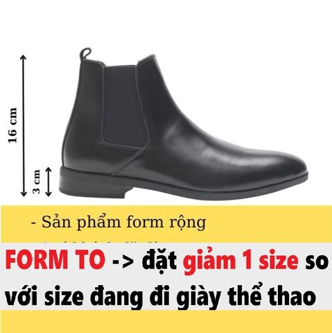 Giày Da Nam Chelsea Boots Classic - Bốt Thời Trang Đế Khâu Cao 3cm, Dễ Phối Đồ, Chất Lượng Cao