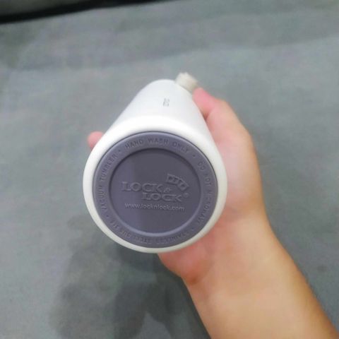 Bình Giữ Nhiệt LocknLock Wannabe One Touch 450ml Trắng - Có Nắp Bật Tiện Lợi, Giữ Nhiệt Nóng Lạnh Tốt, Phiên Bản In Logo VTV