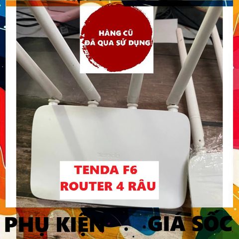 Bộ phát Wifi TENDA F6 (HÀNG CŨ) 4 râu - Router tốc độ 300Mbps, thiết kế mạnh mẽ, dễ cài đặt, mạng ổn định cho nhu cầu sử dụng tối ưu