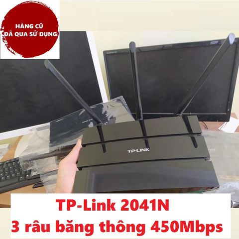 Bộ Phát Wifi TP-Link 2041N Cũ, 3 Ăng-ten, Tốc độ 450Mbps, Sóng Khỏe, Cài Đặt Dễ Dàng, Phụ Kiện Mạng Tốt Nhất