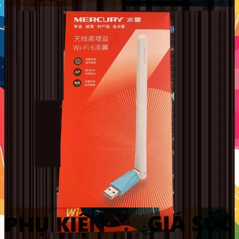 Bộ thu WiFi USB 6 Mercury UX3H 286Mbps - Thiết bị kết nối Internet cho PC, Laptop, không dây, dễ cài đặt, tốc độ ổn định