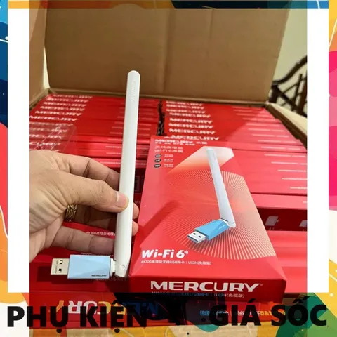 USB Wifi 6 Mới Mercury UX3H 150Mbps - Thiết Bị Thu Sóng Wifi Dành Cho Máy Tính Để Bàn, Kết Nối Nhanh Chóng, Tiện Lợi
