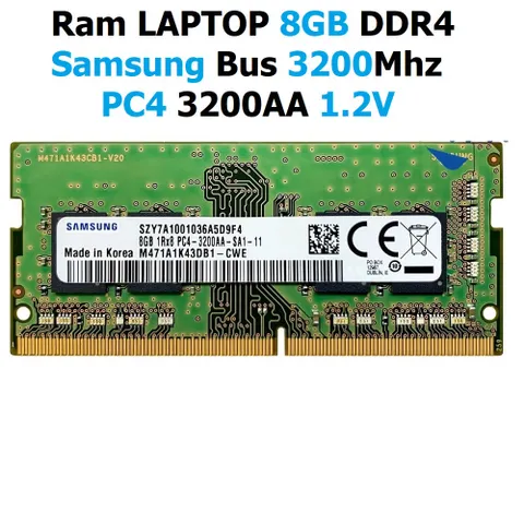 LINH KIỆN Ram 8GB DDR4 các hãng Hynix / Samsung / Kington Bus 3200Mhz PC4 3200AA 1.2V Dùng Cho Laptop  Máy Tính Xách T