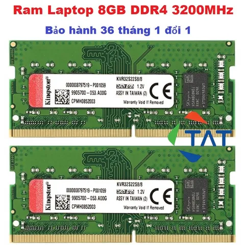 LINH KIỆN Ram 8GB DDR4 các hãng Hynix / Samsung / Kington Bus 3200Mhz PC4 3200AA 1.2V Dùng Cho Laptop  Máy Tính Xách T