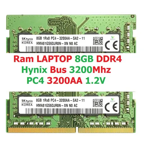 LINH KIỆN Ram 8GB DDR4 các hãng Hynix / Samsung / Kington Bus 3200Mhz PC4 3200AA 1.2V Dùng Cho Laptop  Máy Tính Xách T