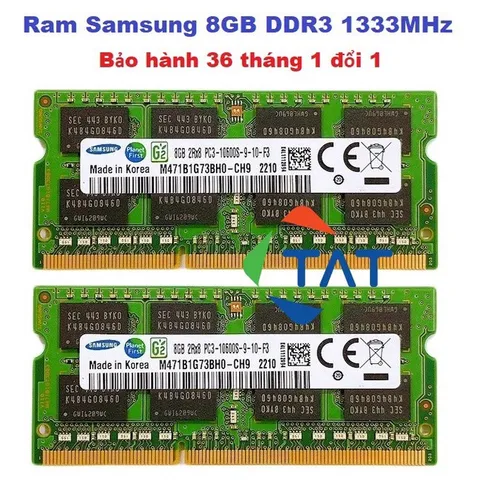 Ram Laptop 8GB DDR3 Samsung Bus 1333Mhz PC3-10600 1.5V - Phụ Kiện Máy Tính Xách Tay Chất Lượng Cao