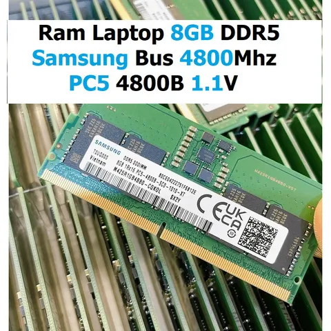 LINH KIỆN? Ram Laptop DDR5 Micron / Hynix / Samsung 8GB Bus 4800MHz PC5-4800B 1.1V Dùng Cho Máy Tính Xách Tay - Bảo hàn