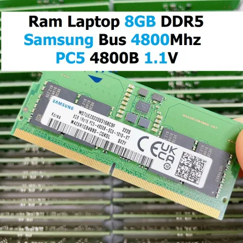 LINH KIỆN? Ram Laptop DDR5 Micron / Hynix / Samsung 8GB Bus 4800MHz PC5-4800B 1.1V Dùng Cho Máy Tính Xách Tay - Bảo hàn