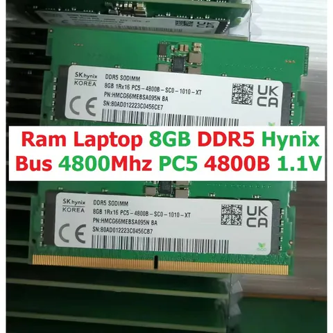 LINH KIỆN? Ram Laptop DDR5 Micron / Hynix / Samsung 8GB Bus 4800MHz PC5-4800B 1.1V Dùng Cho Máy Tính Xách Tay - Bảo hàn