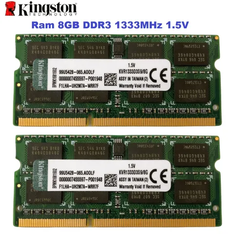 RAM Laptop 8GB DDR3 Kingston/Samsung 1333MHz PC3-10600 1.5V Chính Hãng - Tương Thích Máy Tính Xách Tay, Bảo Hành 36 Tháng