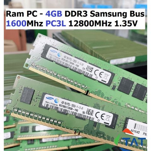 Ram PC 4GB DDR3 Hynix/Samsung 1600MHz PC3L - Bộ Nhớ Chuyên Dùng Cho Máy Tính Để Bàn, Bảo Hành 36 Tháng, 1 Đổi 1
