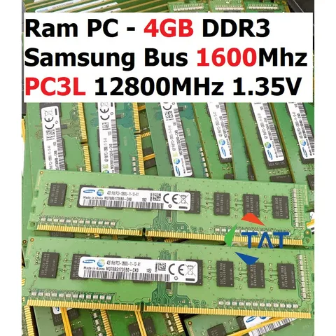 Ram PC 4GB DDR3 1600MHz Hynix/Samsung - Dùng Cho Máy Tính Để Bàn, Bảo Hành 36 Tháng 1 Đổi 1, Hiệu Năng Cao