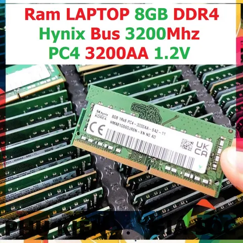 LINH KIỆN? Ram LAPTOP 8GB DDR4 Hynix Bus 3200Mhz PC4 3200AA 1.2V Dùng Cho Máy Tính Xách Tay - Mới Bảo hành 36 tháng P̷H