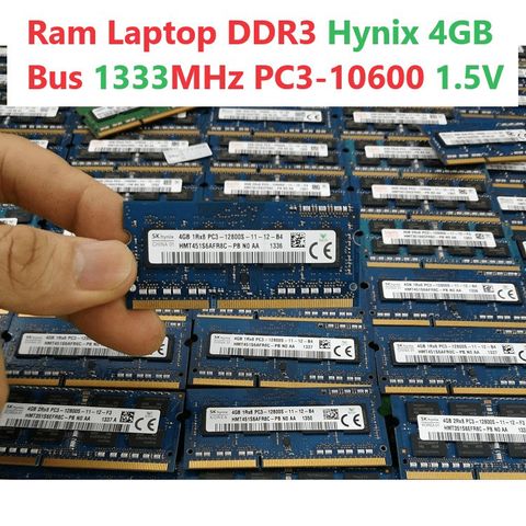 Ram Laptop 4GB DDR3 Hynix / Samsung Bus 1333Mhz PC3 10600 1.5V - Phụ Kiện Chính Hãng Dùng Cho Máy Tính Xách Tay