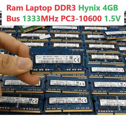 Ram Laptop DDR3 4GB Hynix/Samsung 1333MHz PC3-10600 1.5V Chính Hãng - Tăng Tốc Hiệu Năng Máy Tính Xách Tay