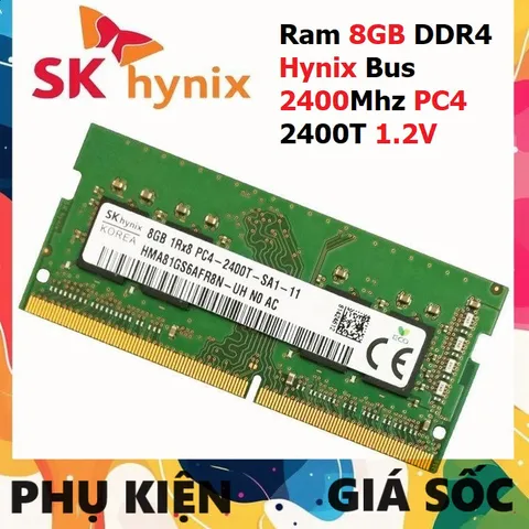 LINH KIỆN Ram 8GB DDR4 Hynix Bus 2400Mhz PC4 2400T 1.2V Dùng Cho Laptop  Máy Tính Xách Tay P̷H̷Ụ̷ ̷K̷I̷Ệ̷N̷ ̷S̷Ố̷