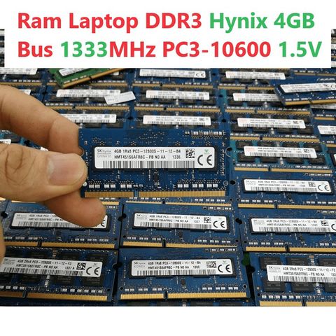 Ram Laptop 4GB DDR3 Hynix/Samsung - Bus 1333Mhz PC3 10600 1.5V Chất Lượng Cao, Bảo Hành 36 Tháng, Phù Hợp Với Máy Tính Xách Tay