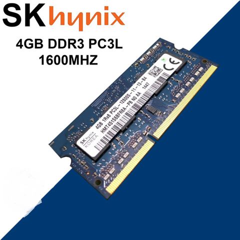 RAM Laptop 4GB DDR3 Hynix/Samsung/Kington Bus 1600MHz PC3L-12800 1.35V - Bảo Hành 36 Tháng, Phù Hợp Laptop Xách Tay