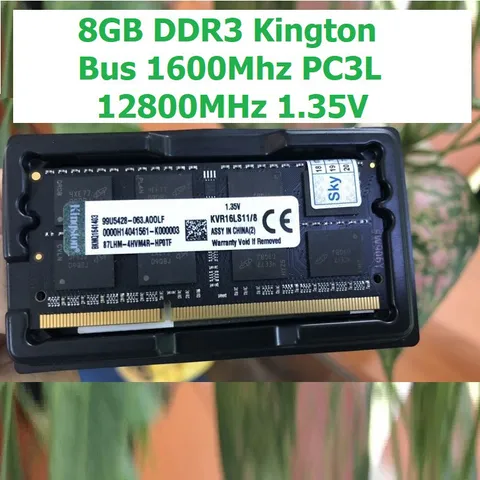 RAM Laptop DDR3 8GB 1600MHz PC3L-12800 1.35V Hynix Samsung Kingston - Bảo hành 36 tháng, Tương thích với Máy tính xách tay
