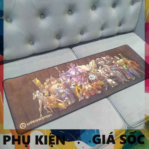 Tấm Lót Bàn Di Chuột Cao Su Lớn 90x30cm - Chống Nước, Hình Ảnh Overwatch 8, Kích Thước 3mm, Dành Cho Game Thủ