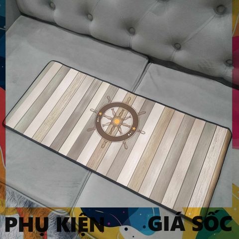 Miếng Lót Chuột Cỡ Lớn 70x30cm Chống Nước Hình Bánh Lái Tàu Thủy 27 - Bàn Di Chuột Siêu Bền Cho Game Thủ