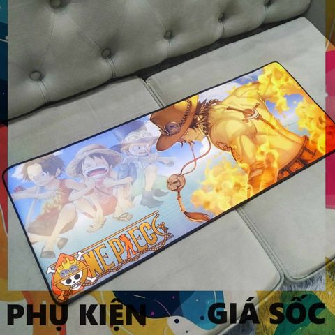 Miếng Lót Chuột One Piece 37 - Pad Chuột Cỡ Lớn 80x30cm Chống Trơn Trượt, Dày 3mm, Phụ Kiện Gaming Thú Vị
