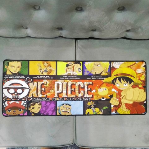 Tấm Lót Bàn Làm Việc One Piece 42 - Kích Cỡ Lớn 80x30cm, Dày 3mm, Chống Trượt, Phù Hợp Chơi Game