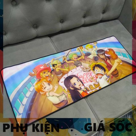 Tấm Lót Bàn Làm Việc One Piece 39 - Pad Chuột Cỡ Lớn 80x30cm Chống Nước, Siêu Bền, Hoạt Hình Hải Tặc, Đế Cao Su chống Trượt