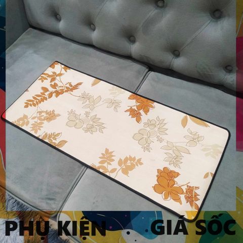 Tấm Lót Bàn Làm Việc Chống Nước và Chống Trầy Hoa Nâu 70x30cm, Dày 3mm - Phụ Kiện Gaming Siêu Bền và Thẩm Mỹ