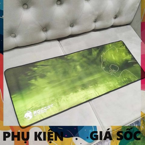 Tấm Lót Chuột Roccat Xanh Lá Cây 80x30cm - Bề Mặt Chống Trượt Dày 3mm, Phụ Kiện Gaming Tối Ưu Hóa Điều Khiển Chuột