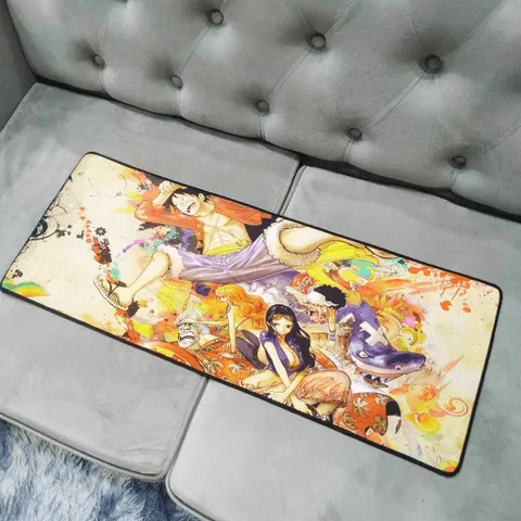 Tấm Lót Bàn Làm Việc One Piece - Kích Cỡ Lớn 80x30cm, Dày 3mm, Chống Trượt, Phù Hợp Game Thủ