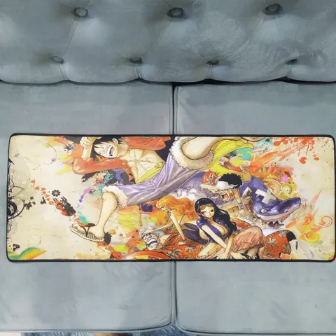 Tấm Lót Bàn Làm Việc One Piece - Kích Cỡ Lớn 80x30cm, Dày 3mm, Chống Trượt, Phù Hợp Game Thủ