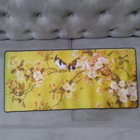 Tấm Lót Bàn Làm Việc Hoa Mai Vàng 90x40cm - Giúp Chơi Game, Chống Trơn, Chất Liệu Cao Su Bền Bỉ, Dễ Dàng Di Chuột