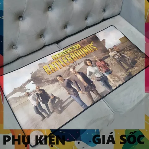 Tấm Lót Bàn Làm Việc PUBG 57 - Kích Cỡ Lớn 90x40cm, Dày Dặn 3mm, Chống Trượt, Phụ Kiện Game Thủ