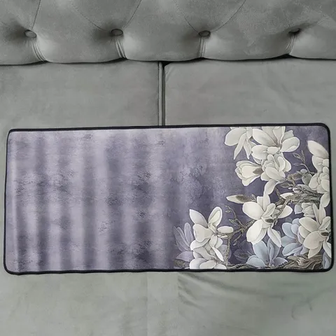 Tấm Lót Bàn Làm Việc HOA XÁM 21 - Kích thước 70x30cm, Dày 3mm, Chống Trơn Trượt, Lót Di Chuột Chuyên Game