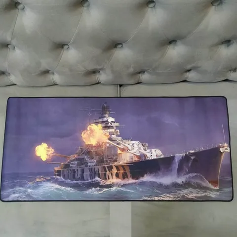 Tấm Lót Bàn Làm Việc Battleship 17 - Kích Cỡ Lớn 90x40cm Chống Trơn Trượt, Dày 3mm, Hoàn Hảo Cho Game Thủ