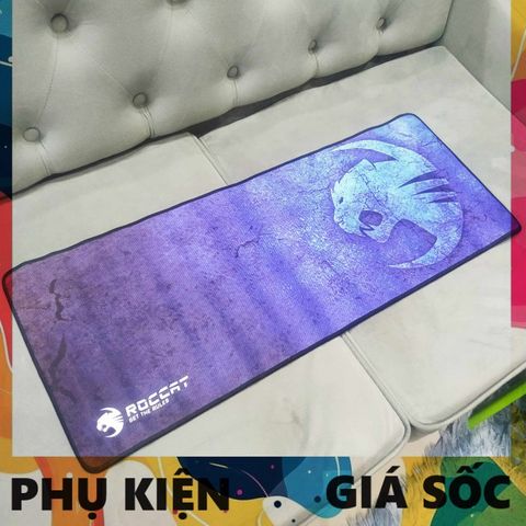 Miếng Lót Chuột ROCCAT XANH 32 - Pad Chuột Cỡ Lớn Chống Nước 80x30cm Dày Dặn 3mm, Bàn Di Siêu Bền Dành Cho Game Thủ