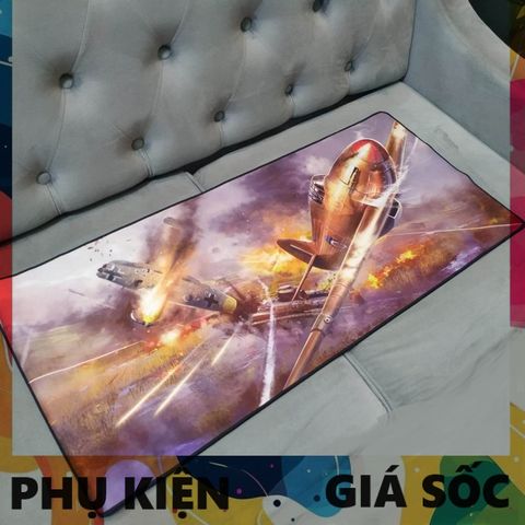 Tấm Lót Bàn Làm Việc Máy Bay 90x40cm - Di Chuột Dễ Dàng, Chống Trơn Trượt cho Game Thủ - Cao Su Dày 3mm Siêu Bền