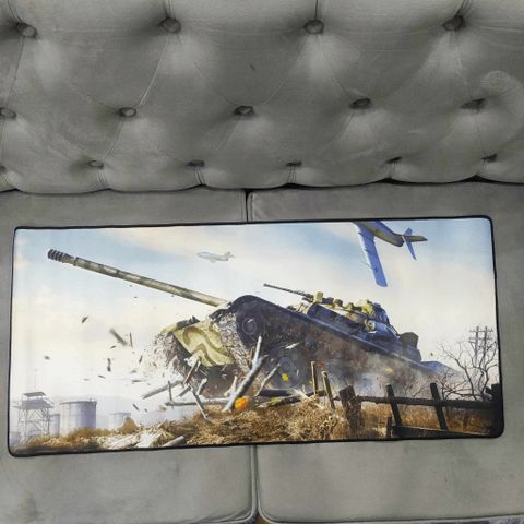 Miếng Lót Chuột Lớn [XE TĂNG 14] Chống Nước 90x40cm - Pad Chuột Cao Su Chuyên Game, Đế Chống Trượt, Bền Bỉ
