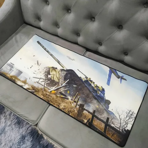 Miếng Lót Chuột Lớn [XE TĂNG 14] Chống Nước 90x40cm - Pad Chuột Cao Su Chuyên Game, Đế Chống Trượt, Bền Bỉ