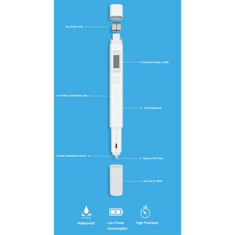 Bút Thử Chất Lượng Nước TDS Mi - Đo Độ Tinh Khiết Nhanh Chóng, Chính Xác, Dễ Dùng (Bao Gồm Pin) - Thiết Bị Kiểm Tra Nước Uống An Toàn