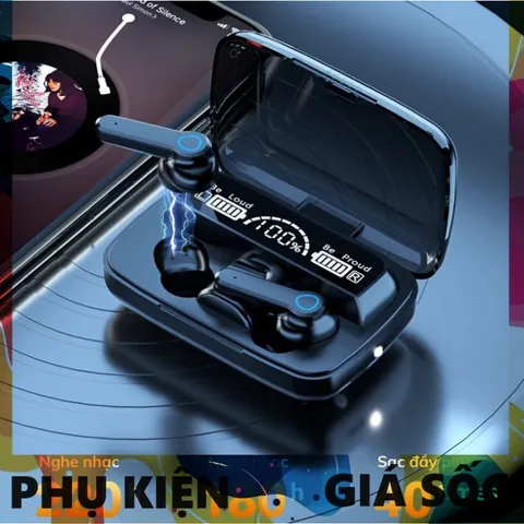 Tai Nghe Bluetooth 5.1 TWS M19 Pro - Nhét Tai Không Dây Chống Nước, Chống Ồn, Âm Thanh Bass Mạnh, Sạc Dự Phòng, Phong Cách Thể Thao