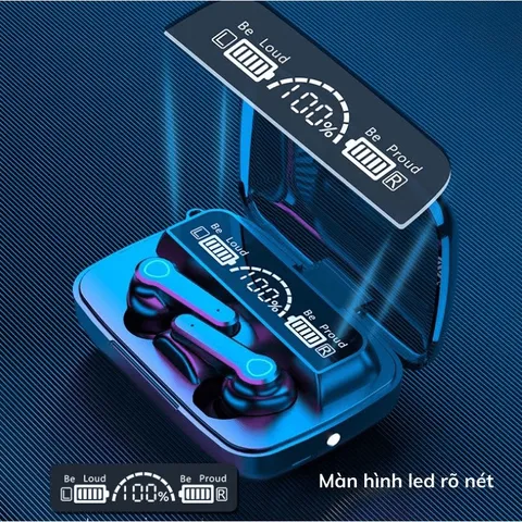 Tai Nghe Bluetooth 5.1 TWS M19 Pro - Nhét Tai Không Dây Chống Nước, Chống Ồn, Âm Thanh Bass Mạnh, Sạc Dự Phòng, Phong Cách Thể Thao