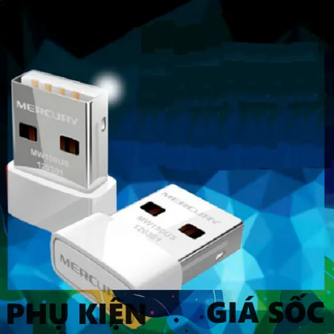 USB Mini Thu Sóng Wifi Mercury MW150US - Tốc Độ 150Mbps, Chính Hãng, Dễ Dàng Kết Nối Cho Máy Tính Bàn, Không Dây Tiện Lợi