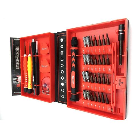 Bộ Dụng Cụ Sửa Chữa Tua Vít Đa Năng Kaisi 38 Trong 1 từ Thép Hợp Kim - Hộp Đựng Đỏ, Chất Lượng Cao, Tiện Dụng cho Điện Tử và Máy Tính