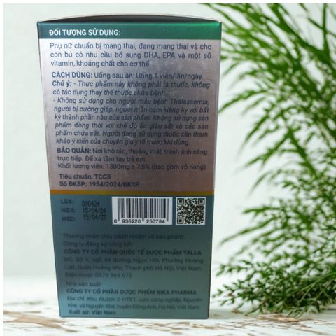 Viên uống Pro Mama Yalla Omega-3 - Bổ sung DHA, EPA cho mẹ bầu, hỗ trợ phát triển não bộ và thị lực thai nhi
